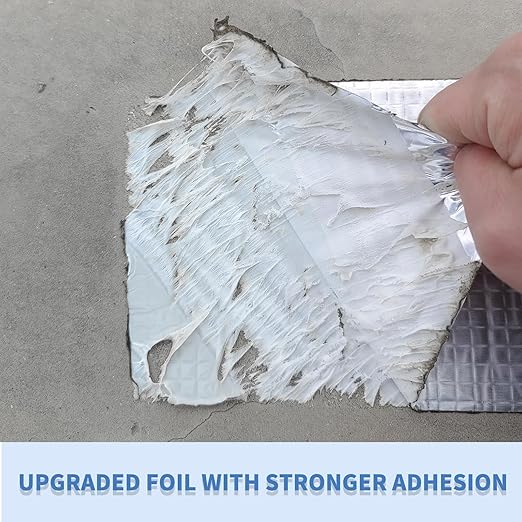 2" W X 16.4'L Waterproof Tape for Leaks Aluminum Butyl Tape with Adhesive for RV Repair, Glass Repairs, Air Mattress Patch, Window Caulking, Boat Sealing, Roof Patching