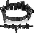 MAOPINER 10 in 1 Police Utility Belt, Tactical Security Guard Duty Belt, Law Enforcement Modular Equipment System, Military Tactical Utility Belt with Pouches, Black Molded Duty Belt Set