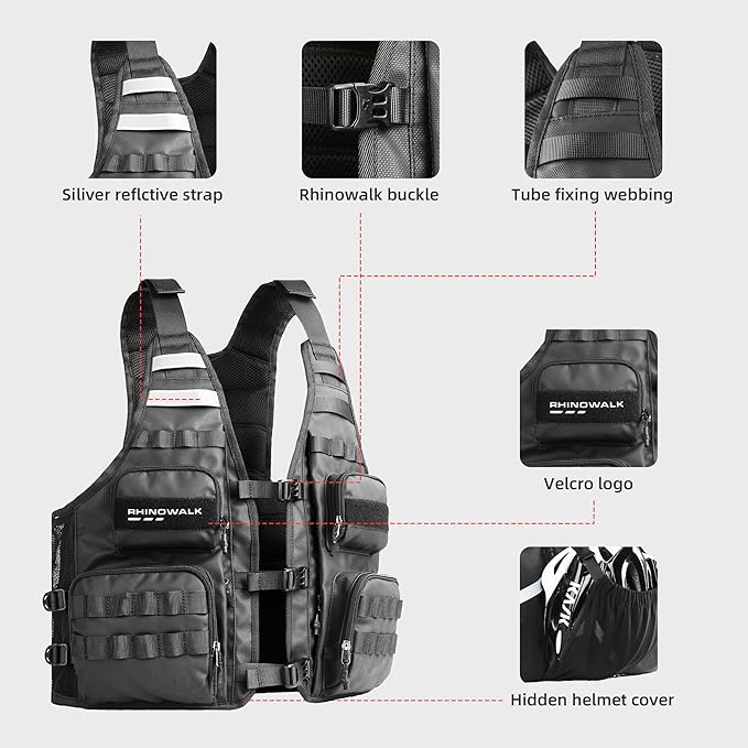 Rhinowalk Fishing Photography Vest with Multi Pockets Outdoor Jackets for Hunting, Hiking, Climbing, Traveling
