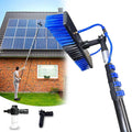 16FT Solar Panel Cleaning Kit with Telescopic Pole & Soap Dispenser, Water Fed Solar Panel Brush for Home/Roof/Caravan, Extendable Window Cleaner Tool for RV, Boat, Deck & Outdoor Use (16FT)