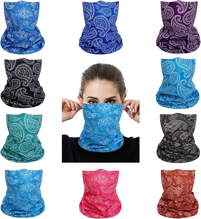 Neck Gaiter Masks Tube Scarf,Seamless Bandanas Buffs Gators,Ourdoor Face Mask Face Covering Multi Headwear