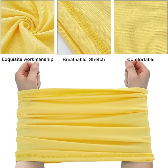 Geyoga 6 Pieces Summer UV Protection Cooling Neck Gaiter Face Clothing Neck Gaiter Mask Scarf Sunscreen Breathable Bandana