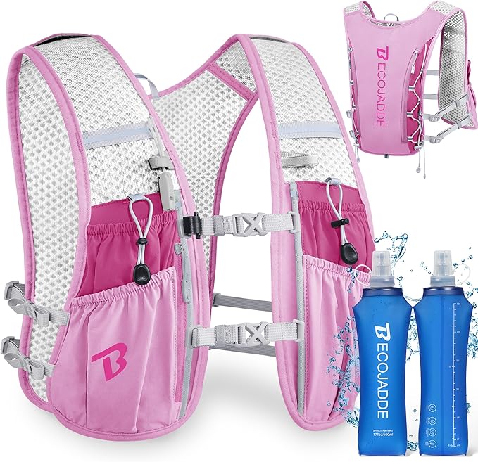 Running Vest Hydration Backpack for Men Women, 5L Lightweight Running Backpack Hydration Pack for Marathon, Trail, Cycling, Hiking, Jogging