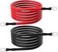 6 AWG Battery Cable 6AWG Gauge Battery Inverter Cables for Automotive Solar Marine Boat RV Car Motorcycle (6 AWG, 5FT, 5/16")