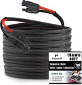 Twin Wire 60FT Solar Extension Cable - 10AWG (6mm²) Solar Panel Connector, with 6 Pairs-IP67-Male/Female Solar connectors for Outdoor Automotive RV Boat Marine Solar Panel- Black & Red