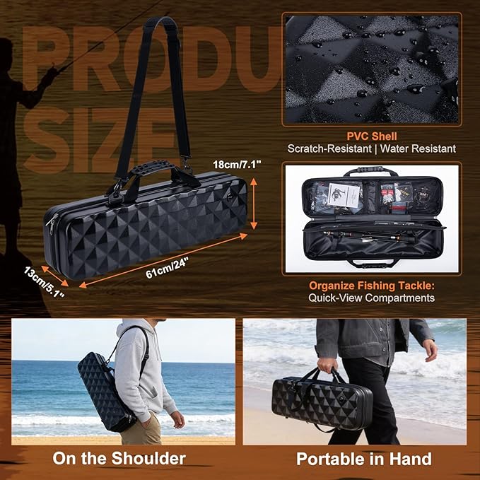 Goture Spinning Fishing Rod & Reel Combo with Carrier Bag,6.6-9FT,Spin Reels, Lures Kit, Pliers, Braided Line, Fish Gripper, Carbon Fiber Freshwater Fishing Rod Full Kit for Starter