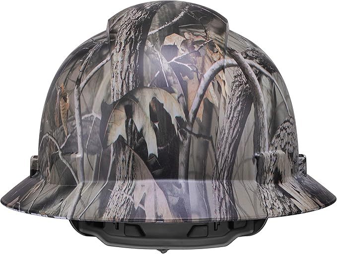 Acerpal Full Brim Vented Camo Design Matte Finish OSHA Construction Hard Hat with 6-Point Suspension
