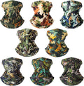 SATINIOR Summer Camo Neck Gaiter UV Protection Cooling Face Mask Sun Hood Bandanas for Men Women Sunscreen Breathable Bandana