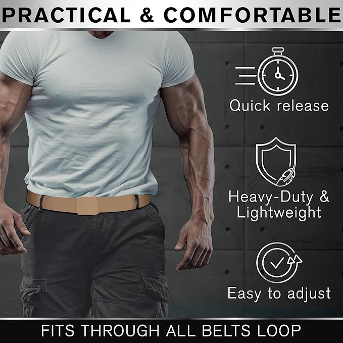 TECEUM Tactical Belt – Heavy-Duty & Quick Release – Military, Work, Rigger, Duty & Utility Belt for Men