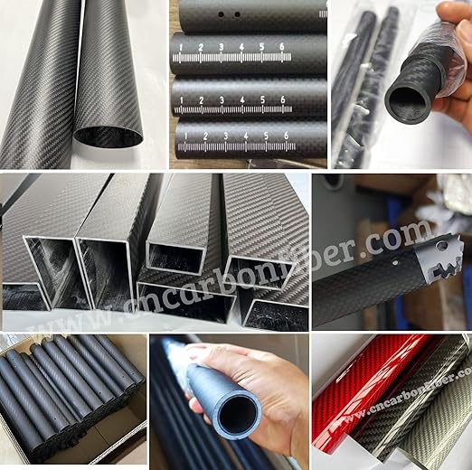 2pcs Carbon Fiber Tube 22x20x500MM 3K Roll Wrapped Twill Matte Finish