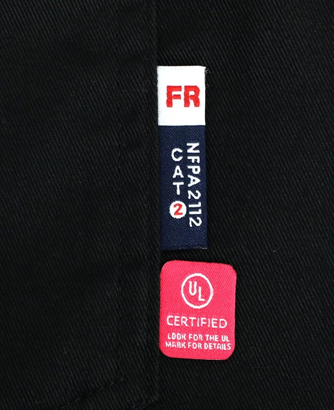 BOCOMAL FR Shirts Pearl Snaps Two Tone Plaid/Solid Flame Resistant Cotton Welding Shirt NFPA 2112 CAT 2
