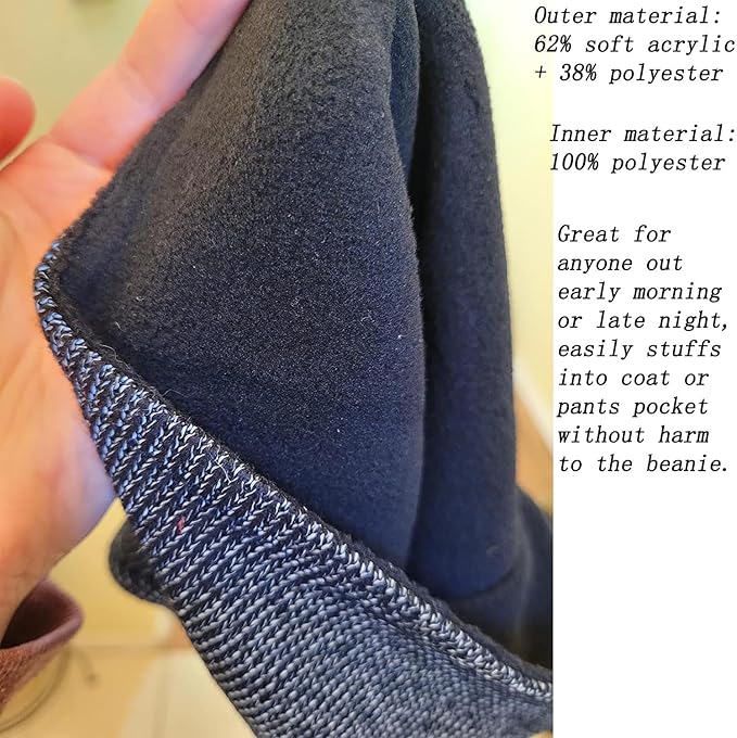 Reflective Winter Beanie Hats Reflector Cap for Women Men Safety Gear for Running