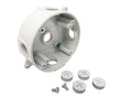 Sealproof 5 Hole 1/2-Inch Holes Weatherproof Round Electrical Outlet Box with 5 Outlet Holes, 1/2" Dia, UL Listed, White