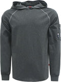 BOCOMAL FR Hooded T Shirts Heather Series 6oz Flame Resistant NFPA2112 CAT2 Fire Retardant Hoodies Work Shirt