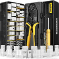 Standard .093" (5.03mm) Connector Crimping Tool Kit with Pin Extractor, 2/3/4/6/9/12 Pin Connectors, 14-22 AWG (2.36mm) Terminals, Compatible with Molex Standard .093", Crimper for Molex & TE