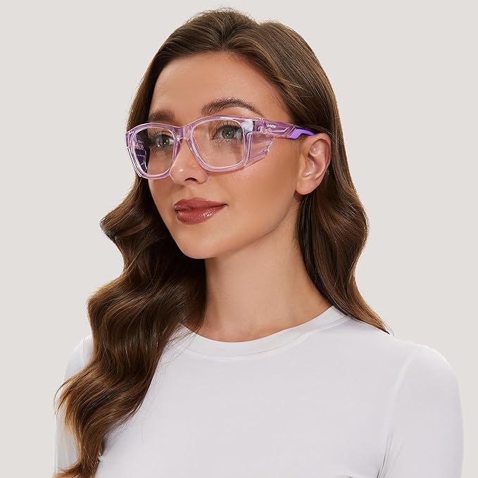 UKNOW Safety Glasses - Anti Fog Lenses - Eye Protection with Side Shields - ANSI Z87.1 Protective Eyewear - UV Protection