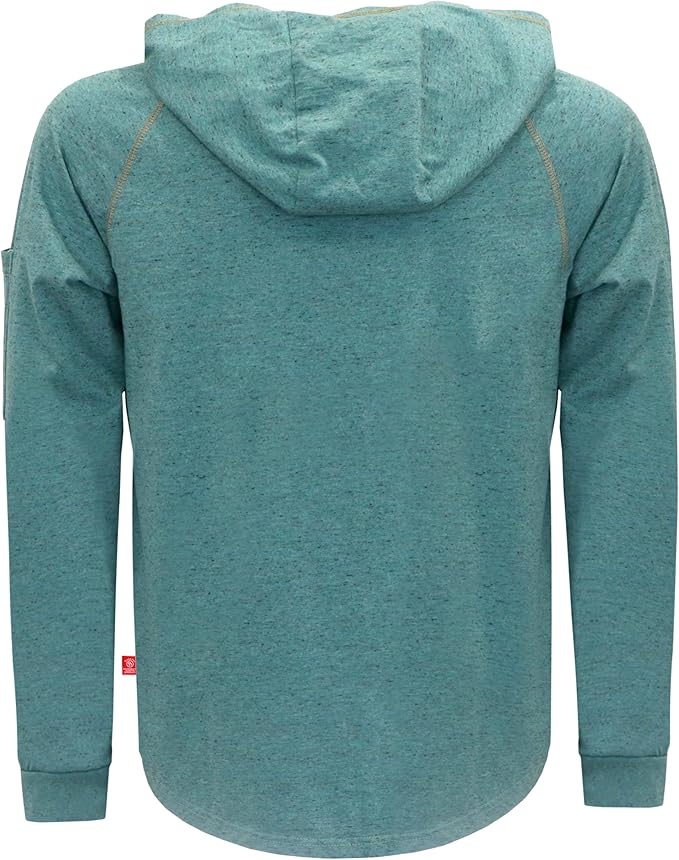 BOCOMAL FR Hooded T Shirts Heather Series 6oz Flame Resistant NFPA2112 CAT2 Fire Retardant Hoodies Work Shirt