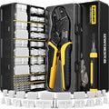 Crimp Tool Mini-Fit Jr Kit,with 22 Types 2-20 Pin Molex 4.2mm Connector,Wire Gauge 18-26 AWG w/Remove Tool,Crimping Tool (30-16 AWG) Compatible JST, KF2510, AMP, Dupont,RC Servos,Futaba.