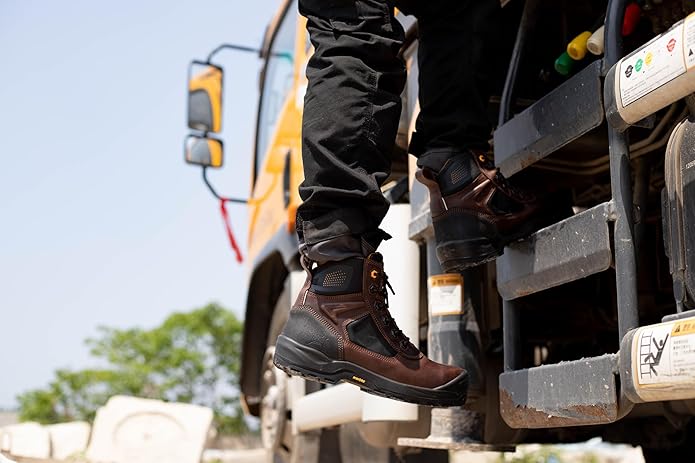 MWORK 6" Safety Work Boots For Men Water Resistant Composite Toe Puncture Resistant EH Non Slip No Metal ASTM F2413-18 Comfortable&Durable MW9276