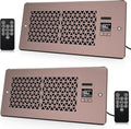 Register Booster Fan for 4" x 10" Register Holes with Remote Control and Thermostat, 10-Speeds AC Vent Booster - Improves Heating&Cooling Airflow, Quiet Air Duct Fan for Wall, Bronze, 2-Pack
