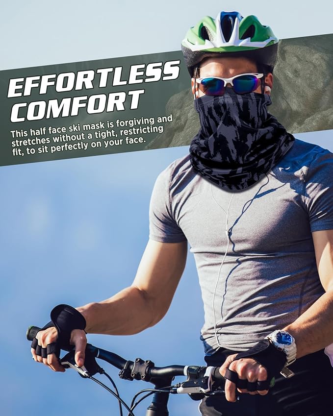 Cuffbow 12 Pack Neck Gaiters Face Mask Bandana Balaclava for Men Women Cooling Neck Gaiter Summer UV Sun Protection Scarf