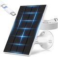 KEPEAK Solar Panel for Ring Camera Outdoor, Small Solar Panel Charger 5V with Type C or Mirco USB, Only for Cam Stick Up Cam Pro Battery, Spotlight Cam Plus, Spotlight Cam Pro