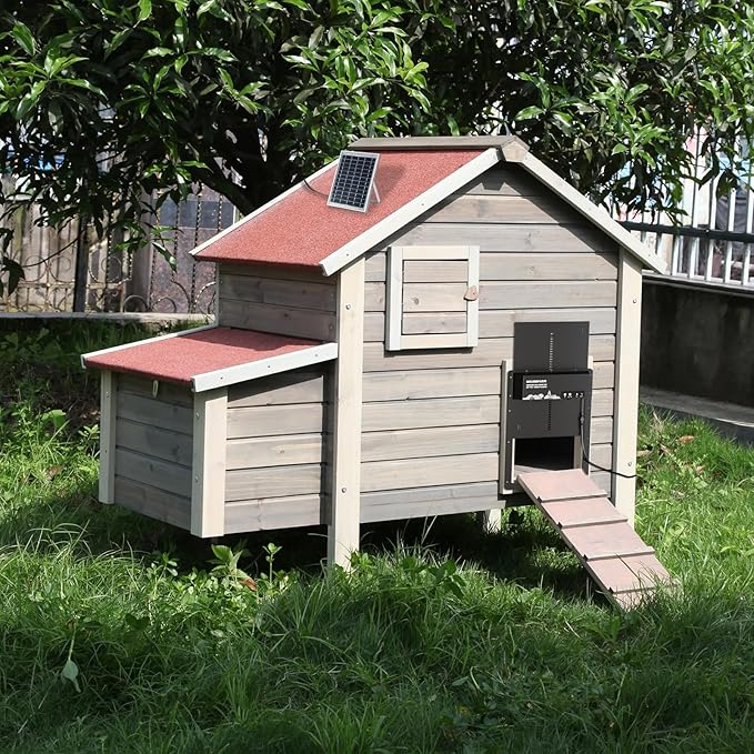 Solar Power Panel - Empower Coop Door with a 6W 6V Solar Panel Accessory - Effortless Setup, Simplified Installation, and Efficient Energy for Optimal Poultry Protection