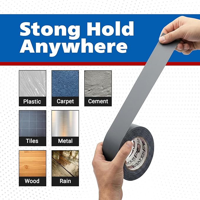 Gaffer Power Proudly Made in The USA, Real Professional Grade Gaffer Tape, Heavy Duty Gaffers Tape, Non-Reflective, Multipurpose. 2 Inches x 30 Yards, Grey