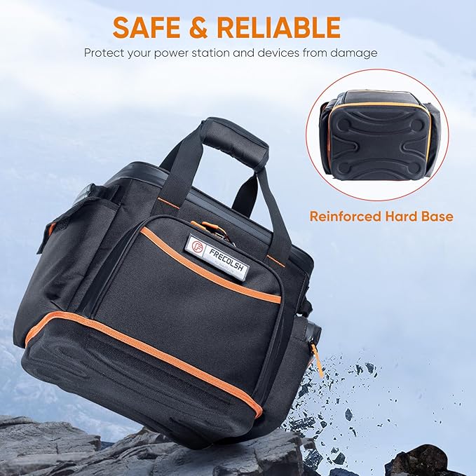 Travel Carrying Case Compatible with Jackery 500, Portable Power Station Storage Case with Water- proof Bottom and Pocket for Jackery Accessories, Storage Bag Only