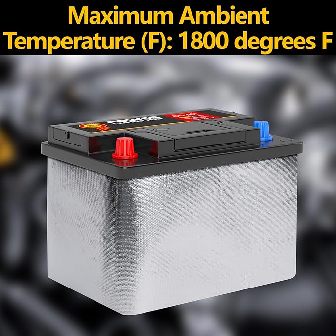 82.6 x 7 Inches Car Battery Insulation Kit,Universal Battery Blanket for Cold Weather Protector,Car Battery Insulation Cover for Vehicle Truck RV Batteries