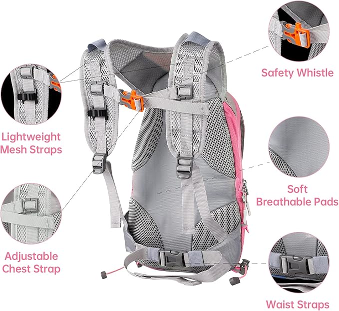 Hydration Pack for Kids Hydration Backpack with 1.5L Hydration Bladder Lightweight Insulated Water Pack for Hiking Biking Climbing Running