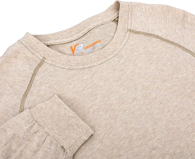 VATRENUS FR Shirts 4oz Lightweight Flame Resistant Henley 100% Cotton Men's Pre-Washed Fire Retardant Base Layer