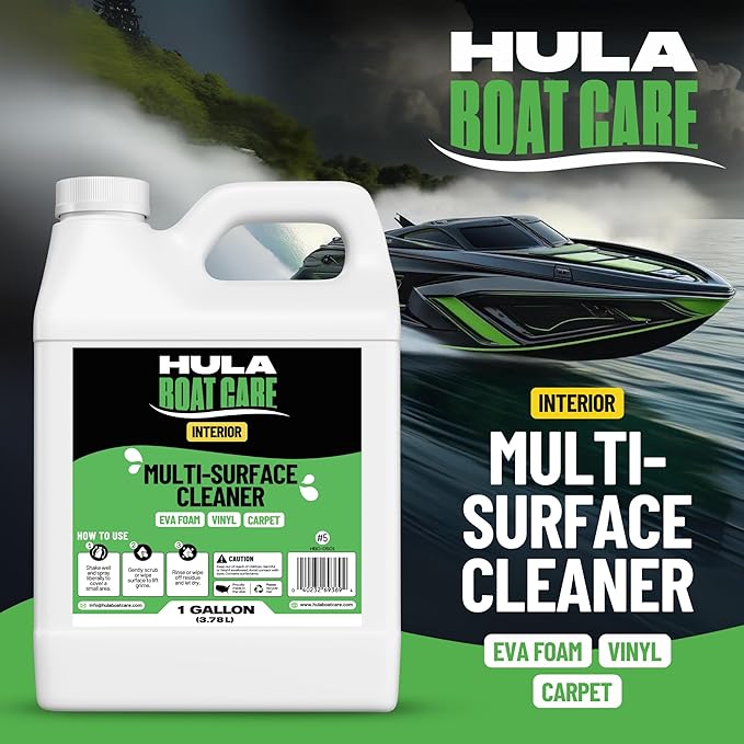 Hula Multi-Surface Cleaner — Vinyl, EVA Foam and Carpet, 1 Gallon — Boat Seat, Sea Deck and Marine Interior Cleaner, Biodegradable, Made in USA