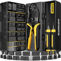 Micro-Fit 3.0 Crimping Tool Kit, 22 Types 2–20 Pin 3.0mm Pitch Connectors, Ratcheting Crimper for 30–20 AWG, with Pin Extractors, PC/PSU & Appliance Wiring, Compatible with Molex Micro-Fit 3.0