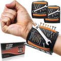 2 Pack Magnetic Wristband for Men, 15 Magnets Powerful for Holding Screws Drilling Bits, Nails, Premium Tools Belt Stocking Stuffers for Birthday Dad Grandpa Husband Handyman Boyfriend Fathers Day