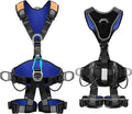 Fall Protection Full Body Safety Harness 5pt Roofing harnesses Aluminum O-Rings 8”Thick Back Support Belt Construction With Reflective Strips OSHA/ANSI Compliant