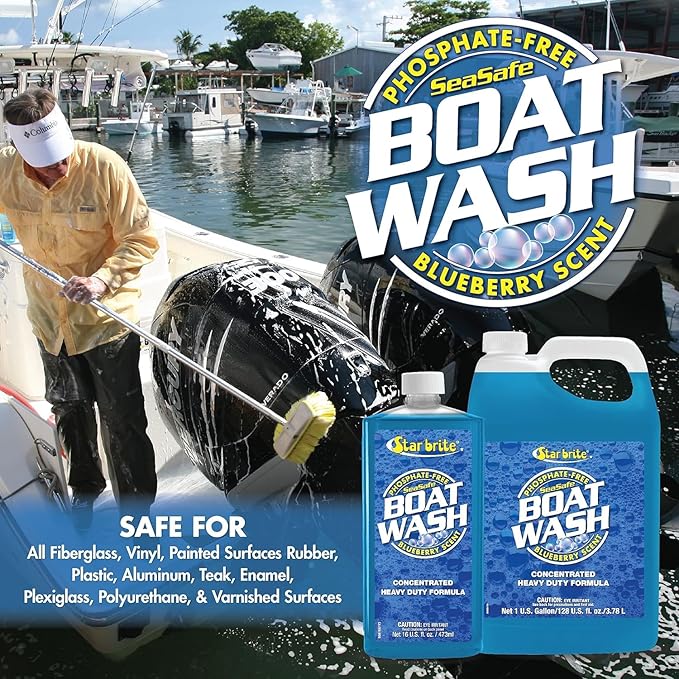 STAR BRITE Complete Boat Care Kit - Durable Vinyl Bucket with Marine-Grade Cleaners & Tools (083701N)