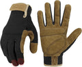 HANDLANDY Work Gloves for Men & Women, Utility Mechanic Working Gloves Touch Screen, Flexible Gardening Gloves for Yard