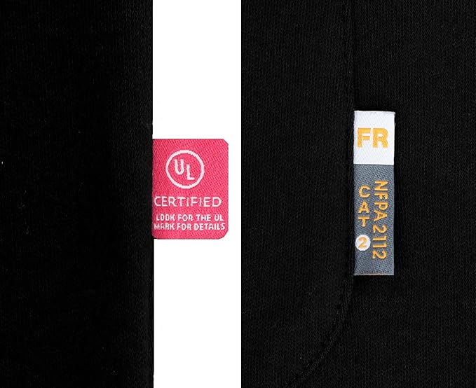 KONRECO FR Shirts for Men Long Sleeve 7oz Cotton Flame Resistant/Fire Retardant CAT2 Henley Shirt