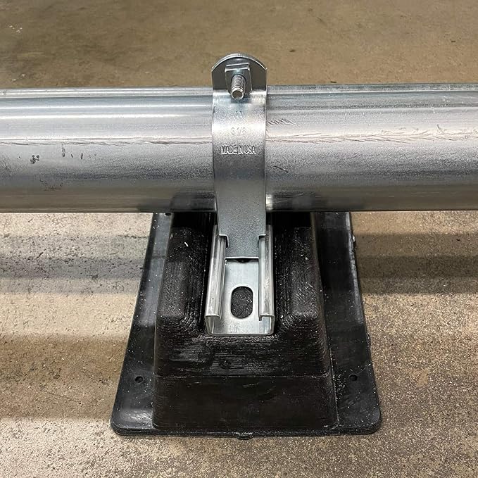 USA Made BULLKE 8-Pack Rooftop Pipe Support – 11.75" x 8" – 1000 lbs Capacity – UV-Resistant, Strong & Durable Plastic Blocks – Ideal for Conduit & PVC Support
