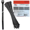 Bar Lok 5.5” Zip Ties – 100 Pieces, Black – Made in America – Weather, UV & Impact Resistant Plastic Cable Ties for Binding Bundling & Organizing Wire Cable & More – Indoor & Outdoor (5.5", 100ct)