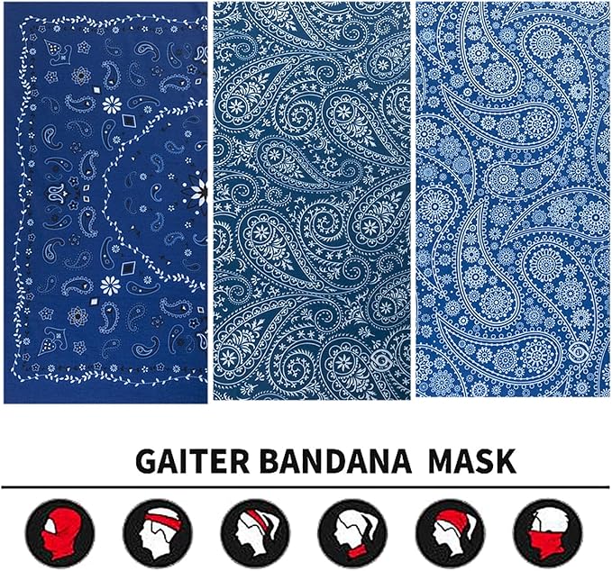 Neck Gaiter Face Cover Bandana Mask Scarf, Breathable Sun& Dust-proof for Cycling Running Fishing Hiking