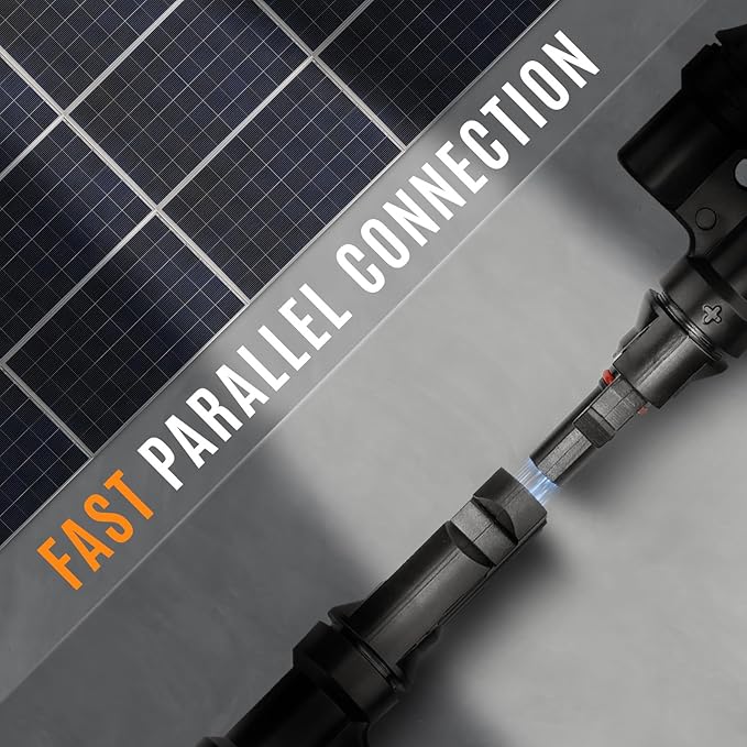 Solar Panel Connector Solar Y Branch 4 to 1 Solar Panel Splitter 4 Way 1000V Y Branch Solar Panel Parallel Connectors for Parallel Connection Solar Panels (1 Pair 4 to 1)