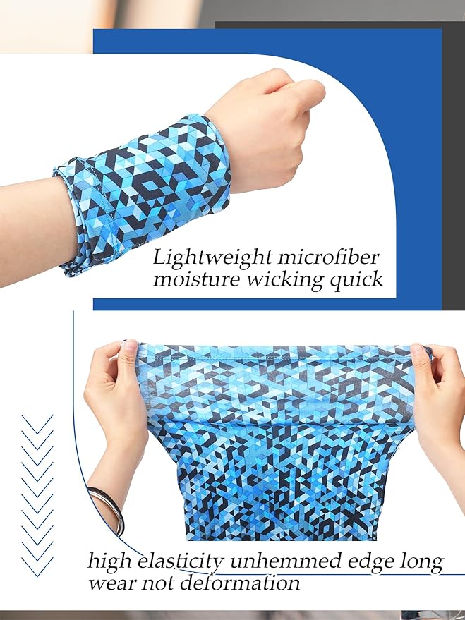 SATINIOR 10 Pcs Cooling Neck Gaiter for Men Women Sunscreen Breathable Bandana Summer UV Protection Face Mask Scarf