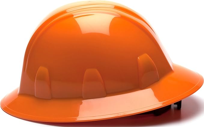 Pyramex Safety SL Series Full Brim Hard Hat 4-Point Ratchet Suspension