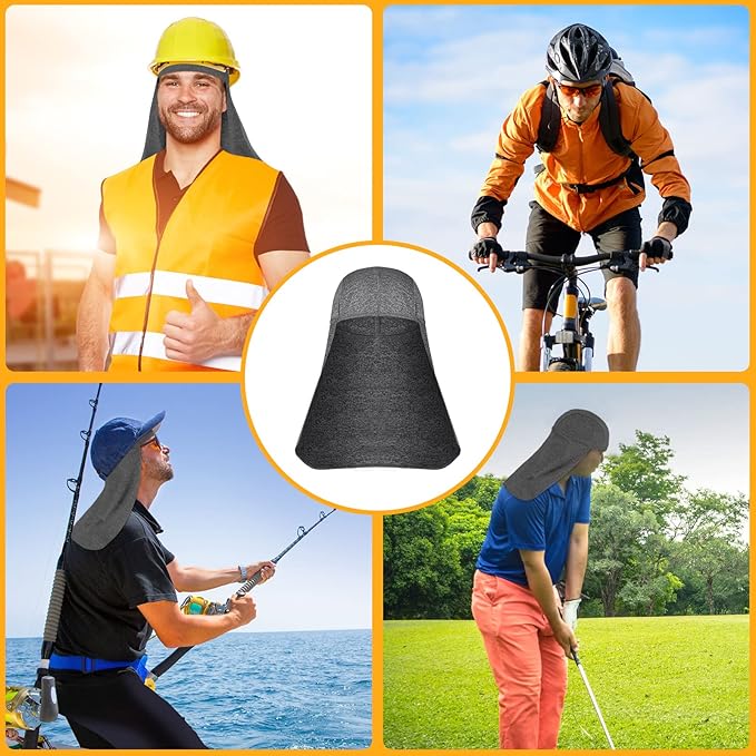 Sintege 6 Pieces Hard Hat Sun Shade Cooling Skull Cap Sun Neck Protector Quick Dry Neck Shade for Women Men