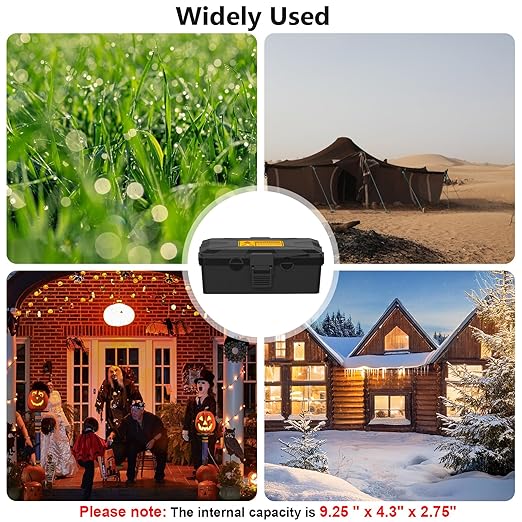 Medium Outdoor Electrical Box Waterproof 10.3 x 5.9 x 3.7 in, IP54 Waterproof Extension Cord Cover Outlet Box, Weatherproof Connection Box for Electronics Outside, Power Strip, Light, Plug