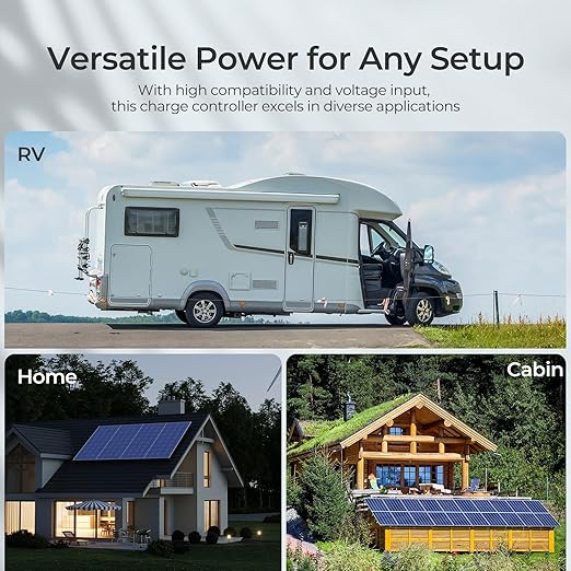 Renogy 60A MPPT Solar Charge Controller 12V/24V/36V/48V Auto, 150V Maximum Solar Input, Compatible with Lithium AGM Gel Batteries, for Home RV Marine Workshop, Rover Lite 60A