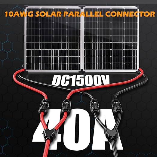 SolarCable SolarExtension Cable,Solar Panel Extension Cable with Female and Male Connectors (Y42CM-2SETS)