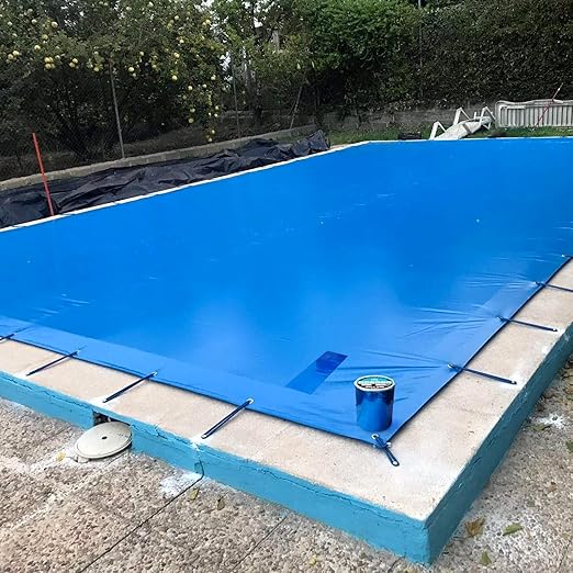 Blue Waterproof Tape for Pools, 4" x 16ft, Heavy Duty Strong Adhesive Pool Cover Tape for Roof Leak Repair, RV Roof, Pipe Sealing, Awning, HVAC, Marine